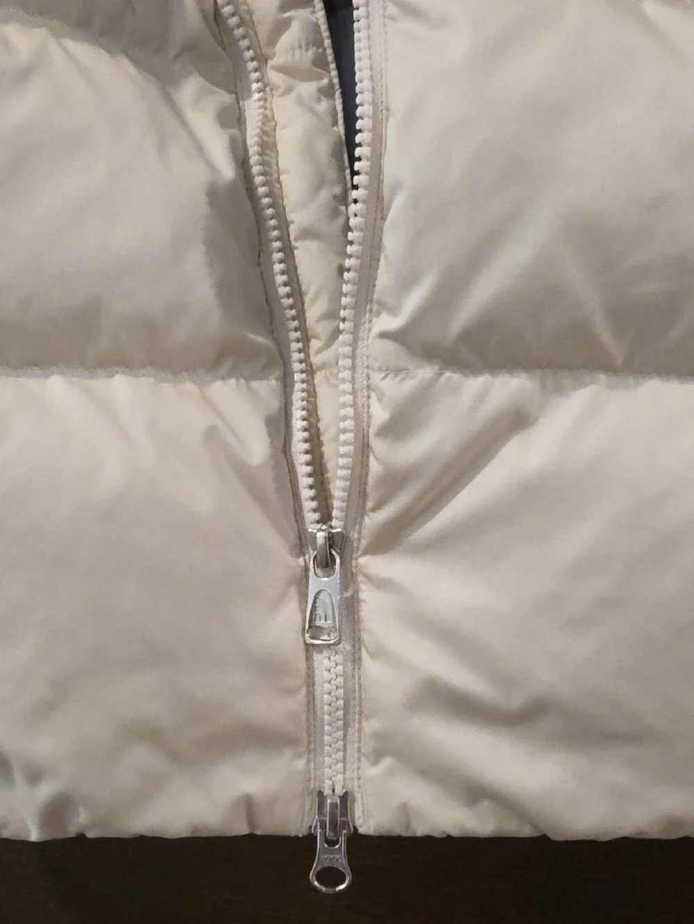 The North Face Women's Long Hooded Puffer Coat in Light Beige